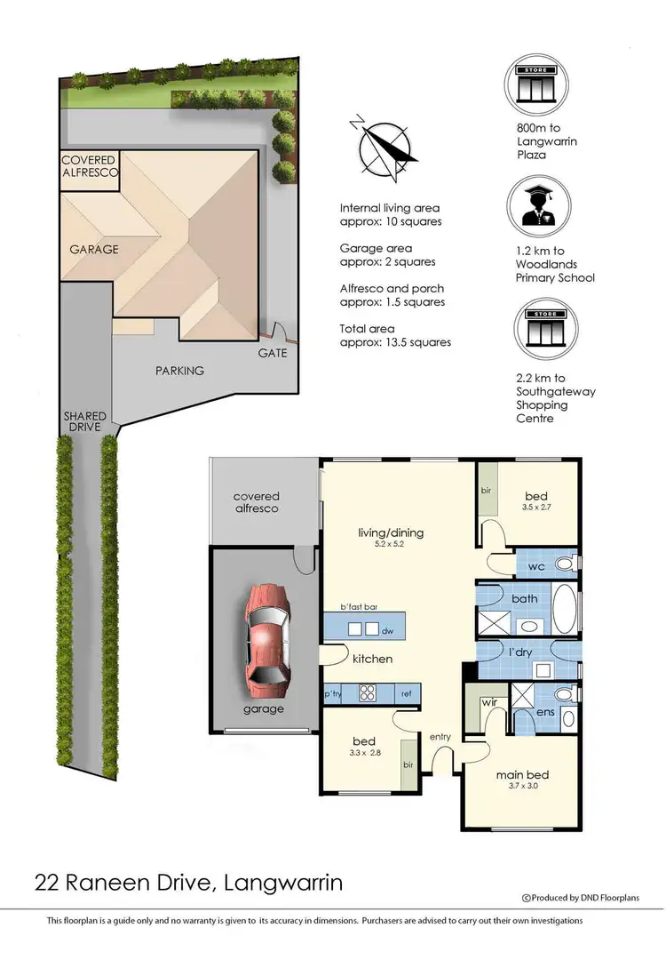 Floorplan of Homely house listing, 22 Raneen Drive, Langwarrin VIC 3910