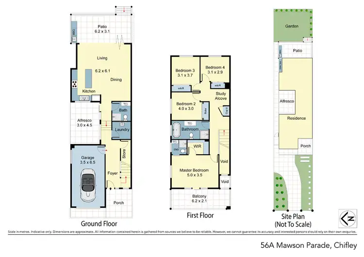 Floorplan of Homely semi-detached listing, 56a Mawson Parade, Chifley NSW 2036