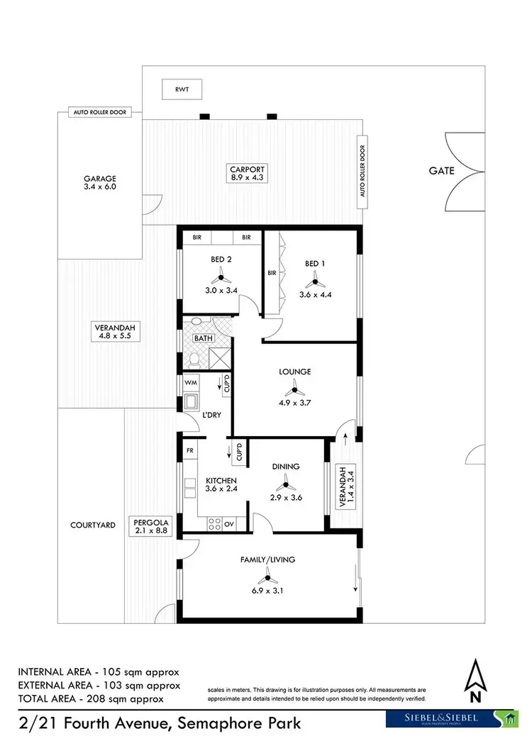 Floorplan of Homely unit listing, 2/21 Fourth Avenue, Semaphore Park SA 5019