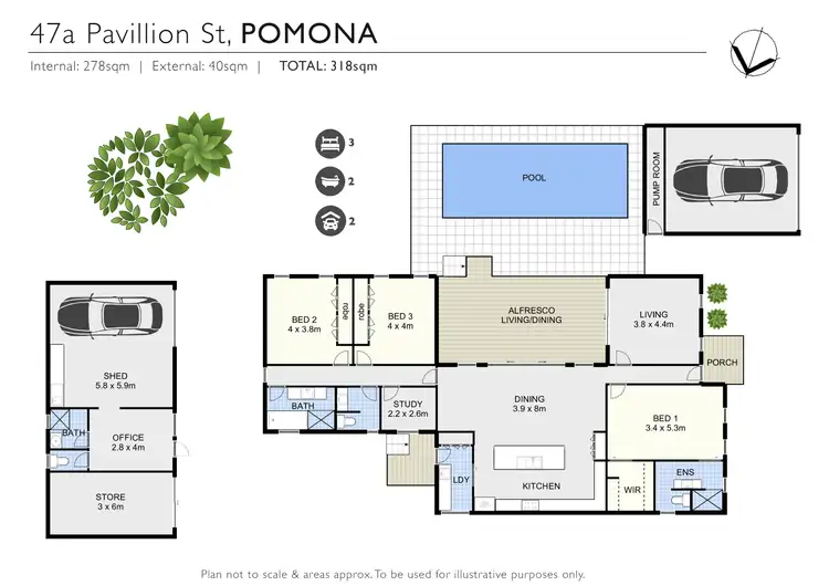 Floorplan of Homely house listing, 47A Pavilion Street, Pomona QLD 4568