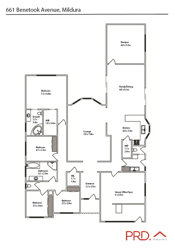 Floorplan of Homely house listing, 661 Benetook Avenue, Mildura VIC 3500