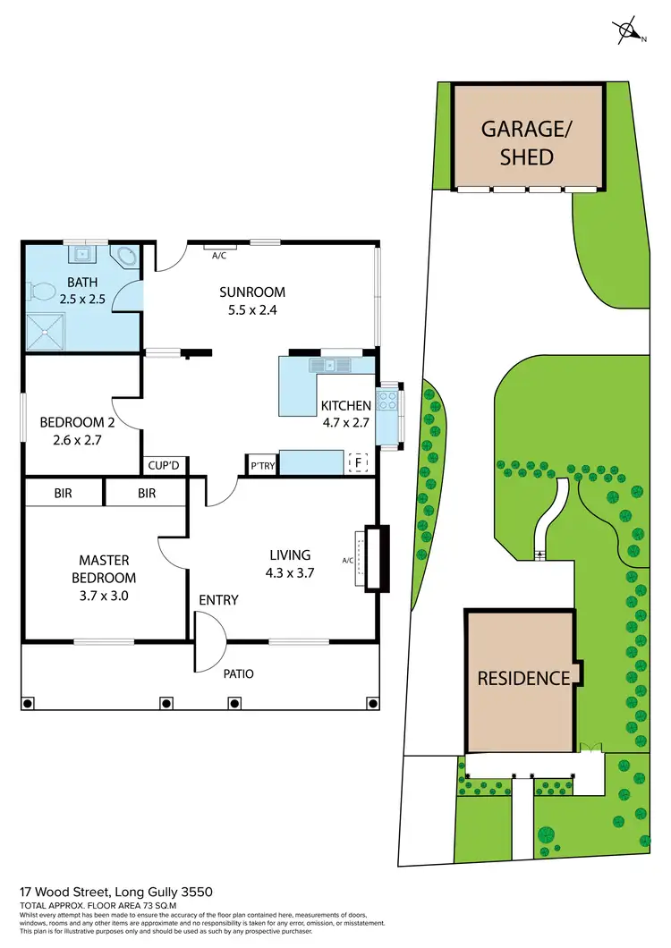 Floorplan of Homely house listing, 17 Wood Street, Long Gully VIC 3550