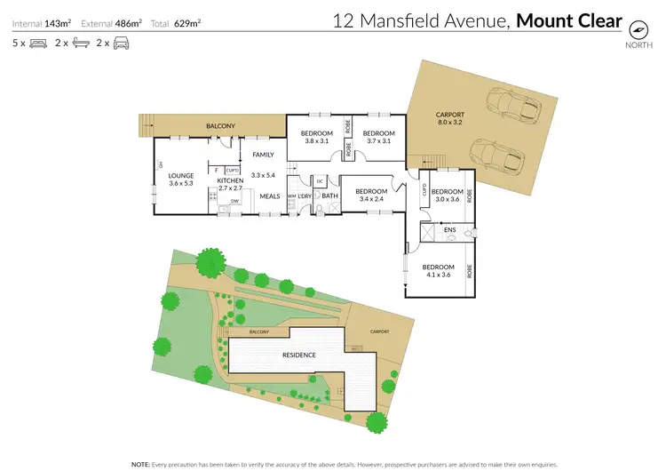 Floorplan of Homely house listing, 12 Mansfield Avenue, Mount Clear VIC 3350