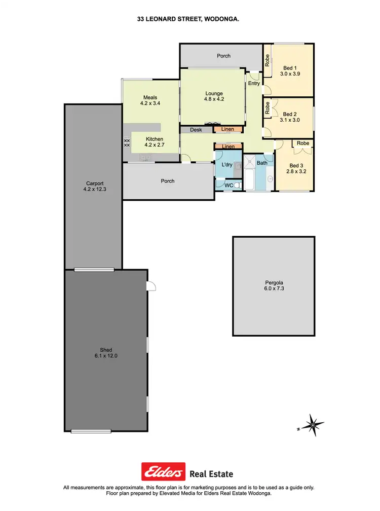 Floorplan of Homely house listing, 33 Leonard Street, Wodonga VIC 3690