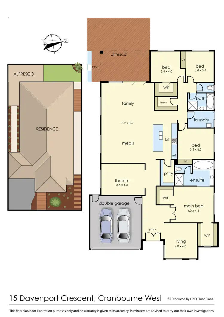 Floorplan of Homely house listing, 15 Davenport Crescent, Cranbourne West VIC 3977