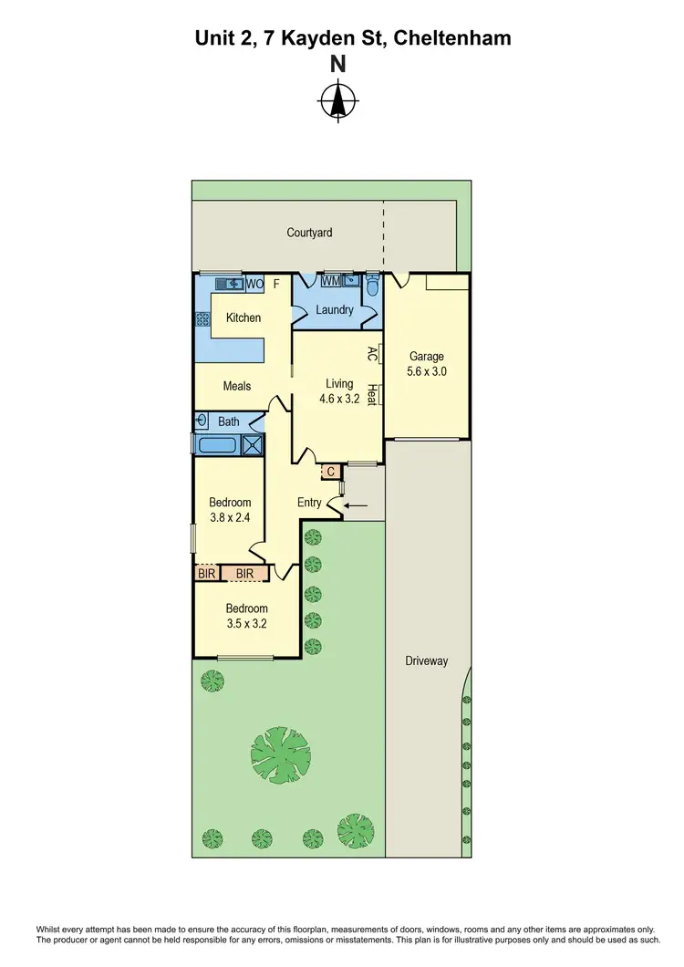Floorplan of Homely unit listing, 2/7-9 Kayden Street, Cheltenham VIC 3192