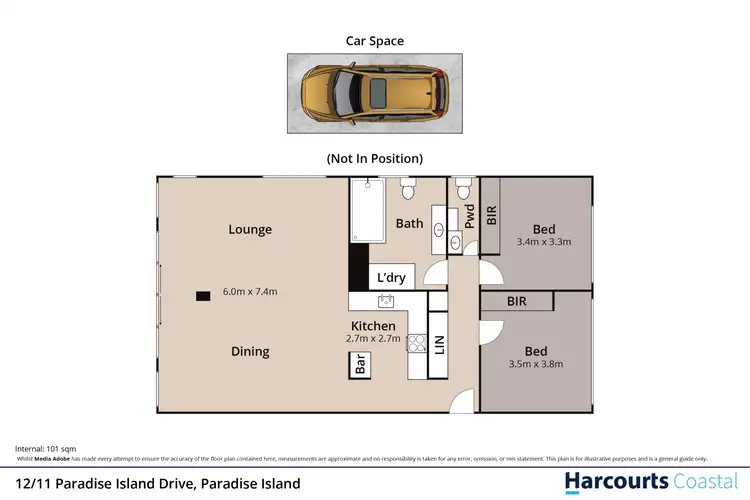 Floorplan of Homely apartment listing, 12/11 Paradise Island, Surfers Paradise QLD 4217