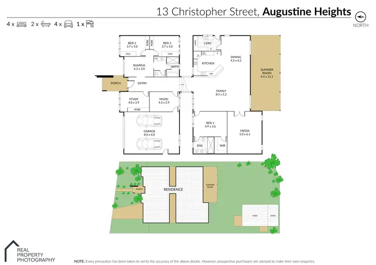 Floorplan of Homely house listing, 13 Christopher Street, Augustine Heights QLD 4300