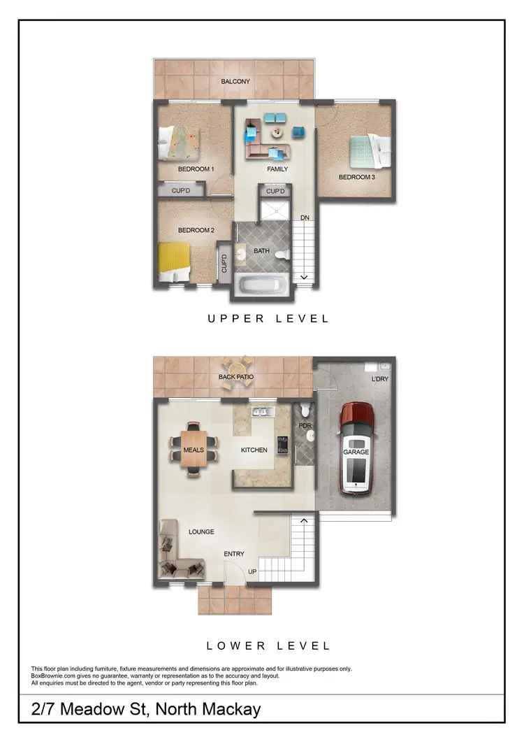Floorplan of Homely townhouse listing, 2/7 Meadow Street, North Mackay QLD 4740
