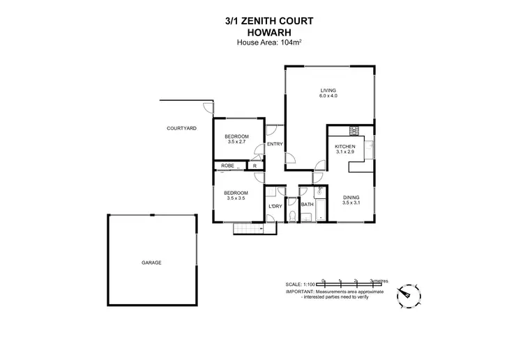 Floorplan of Homely house listing, 3/1 Zenith Court, Howrah TAS 7018