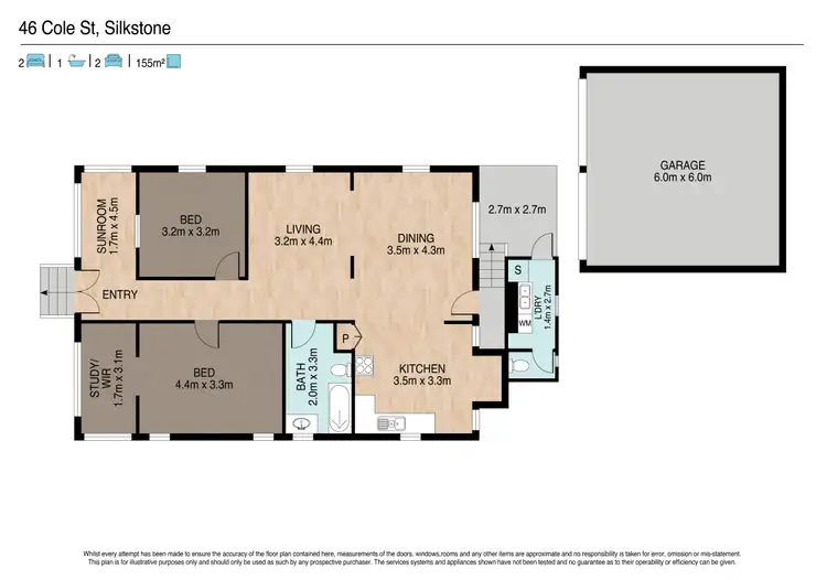 Floorplan of Homely house listing, 46 Cole Street, Silkstone QLD 4304