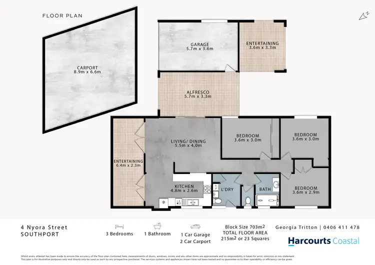 Floorplan of Homely house listing, 4 Nyora Street, Southport QLD 4215