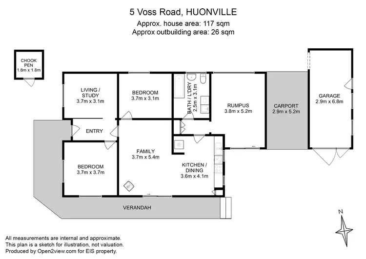 Floorplan of Homely house listing, 5 Voss Road, Huonville TAS 7109