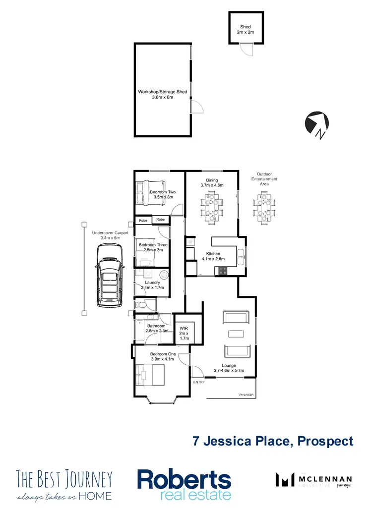 Floorplan of Homely house listing, 7 Jessica Place, Prospect TAS 7250