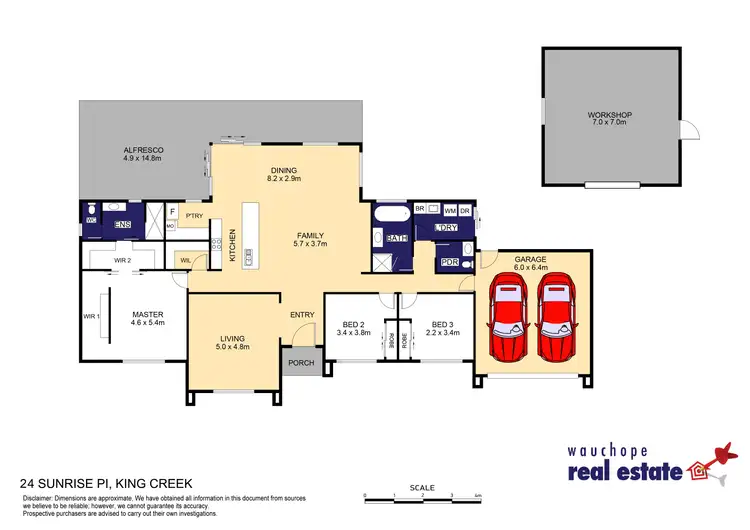Floorplan of Homely rural property listing, 24 Sunrise Place, King Creek NSW 2446