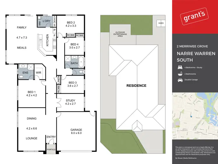 Floorplan of Homely house listing, 2 Merriwee Grove, Narre Warren South VIC 3805