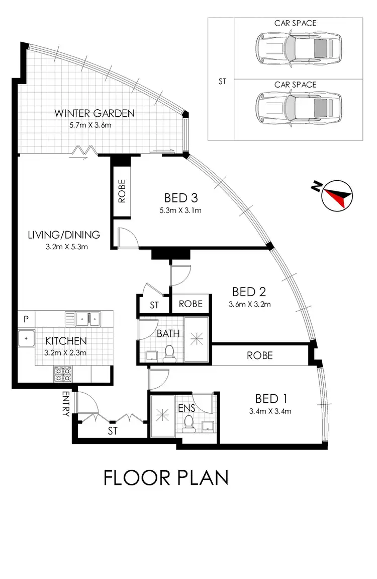 Floorplan of Homely apartment listing, 1707/2 Waterways St, Wentworth Point NSW 2127