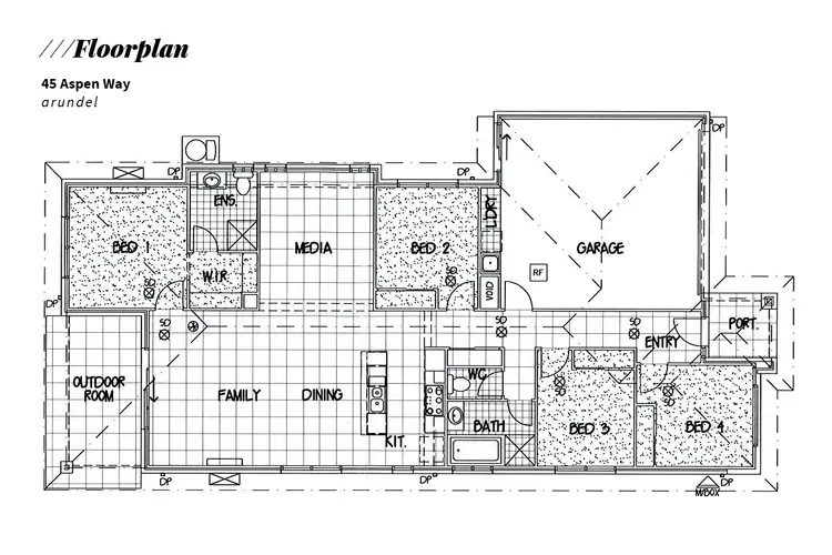 Floorplan of Homely house listing, 45 Aspen Way, Arundel QLD 4214