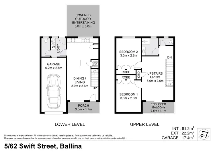 Floorplan of Homely townhouse listing, 5/62 Swift Street, Ballina NSW 2478