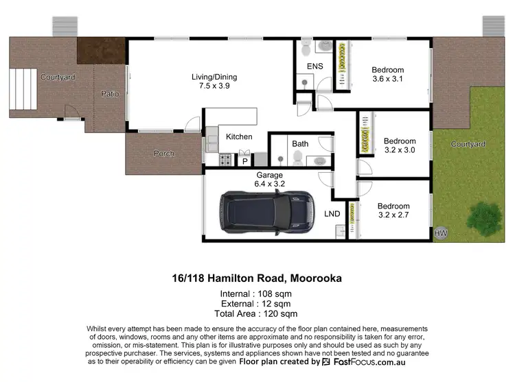 Floorplan of Homely townhouse listing, 16/118 Hamilton Road, Moorooka QLD 4105