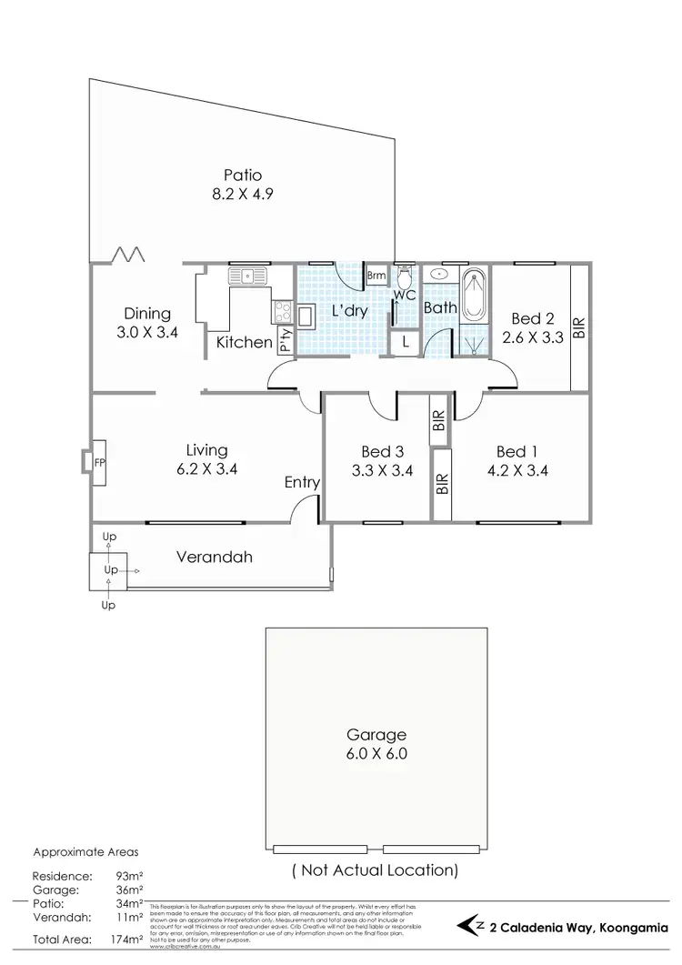 Floorplan of Homely house listing, 2 Caladenia Way, Koongamia WA 6056