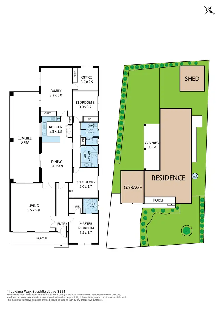 Floorplan of Homely house listing, 11 Lewana Way, Strathfieldsaye VIC 3551