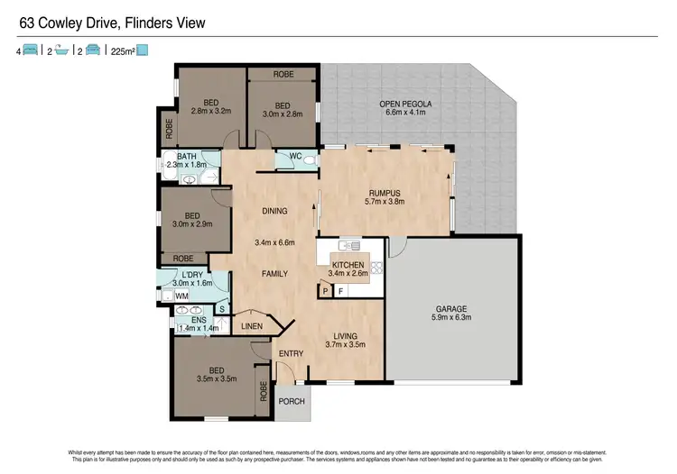 Floorplan of Homely house listing, 63 Cowley Drive, Flinders View QLD 4305