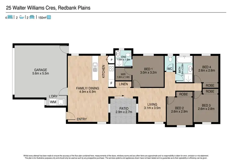 Floorplan of Homely house listing, 25 Walter Williams Crescent, Redbank Plains QLD 4301