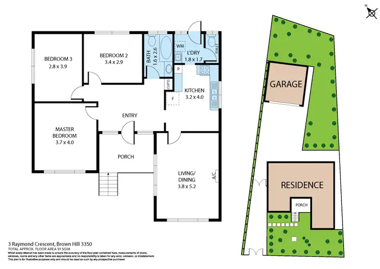 Floorplan of Homely house listing, 3 Raymond Crescent, Brown Hill VIC 3350