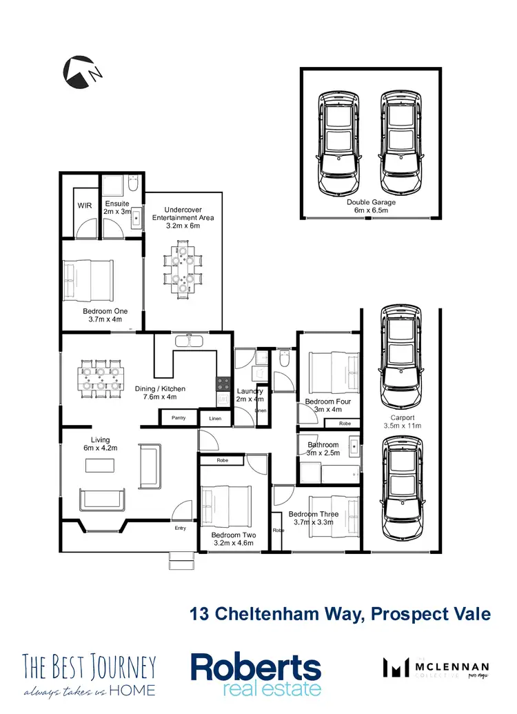 Floorplan of Homely house listing, 13 Cheltenham Way, Prospect Vale TAS 7250