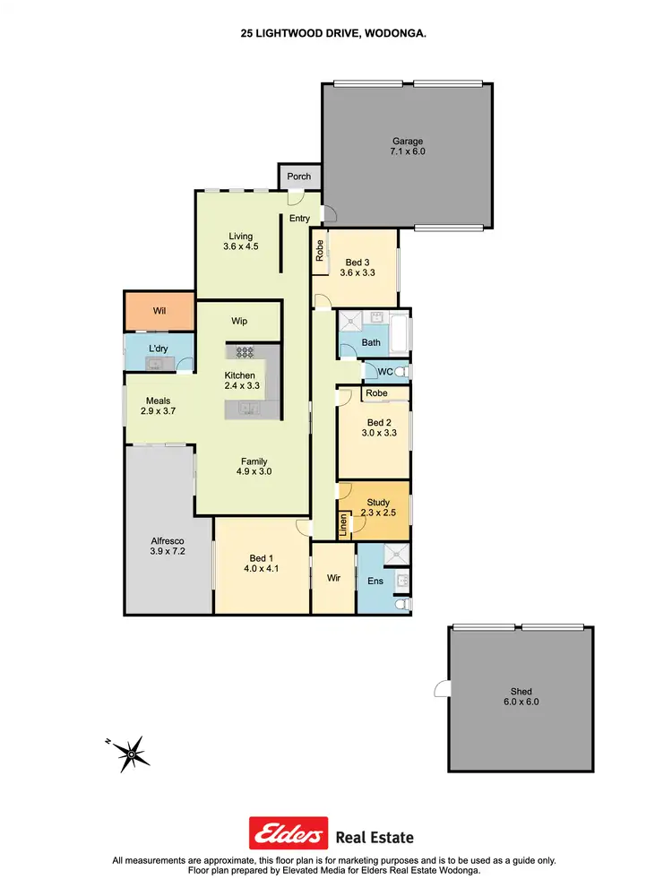 Floorplan of Homely house listing, 25 Lightwood Drive, Wodonga VIC 3690