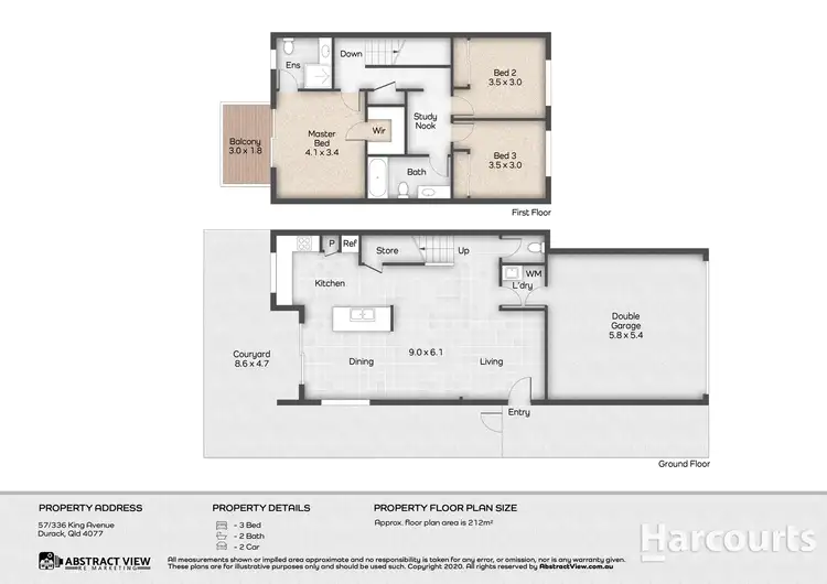 Floorplan of Homely townhouse listing, 57/336 King Avenue, Durack QLD 4077