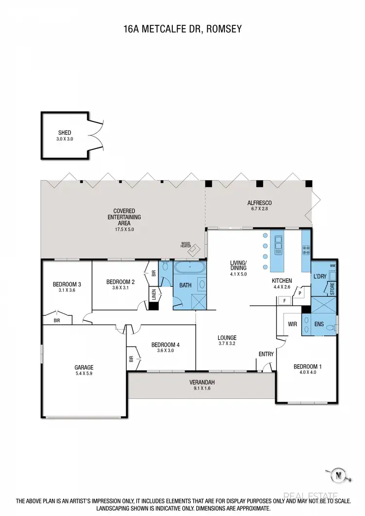 Floorplan of Homely house listing, 16A Metcalfe Drive, Romsey VIC 3434