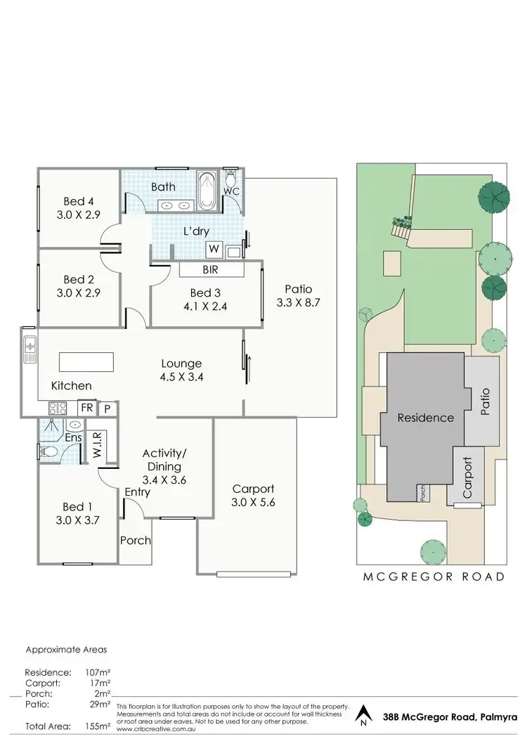 Floorplan of Homely house listing, 38B McGregor Road, Palmyra WA 6157