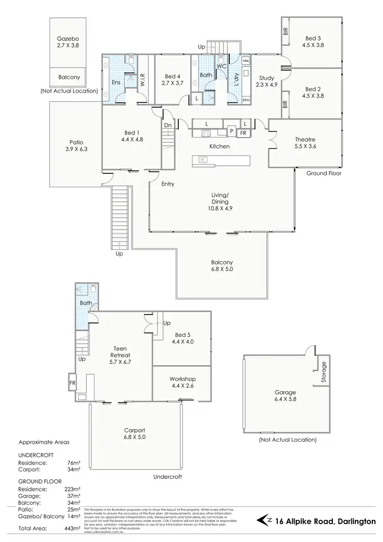 Floorplan of Homely house listing, 16 Allpike Road, Darlington WA 6070