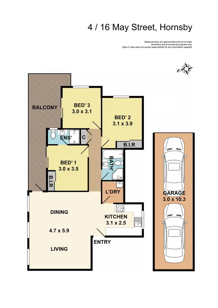 Floorplan of Homely apartment listing, 4/16-18 May Street, Hornsby NSW 2077