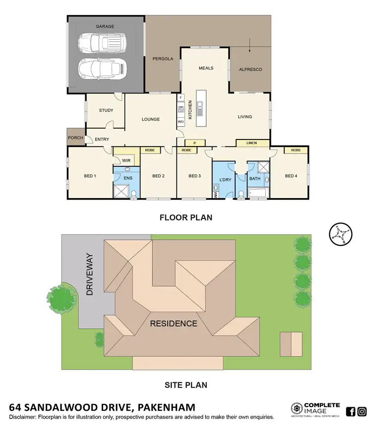 Floorplan of Homely house listing, 64 Sandalwood Drive, Pakenham VIC 3810