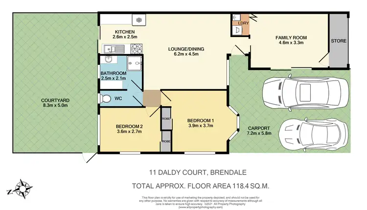 Floorplan of Homely villa listing, 11 Daldy Court, Brendale QLD 4500