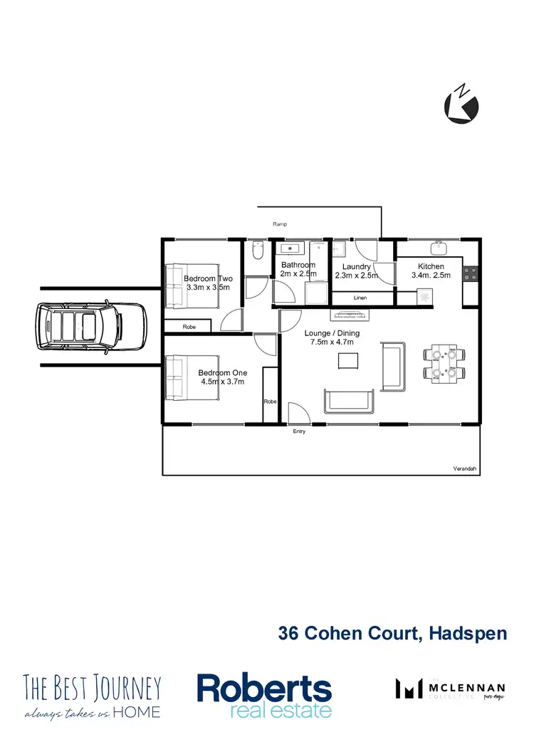 Floorplan of Homely house listing, 36 Cohen/McCulloch Court, Hadspen TAS 7290