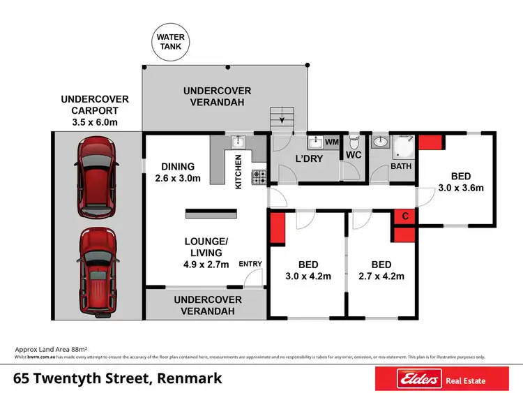 Floorplan of Homely house listing, 65 Twentieth Street, Renmark SA 5341