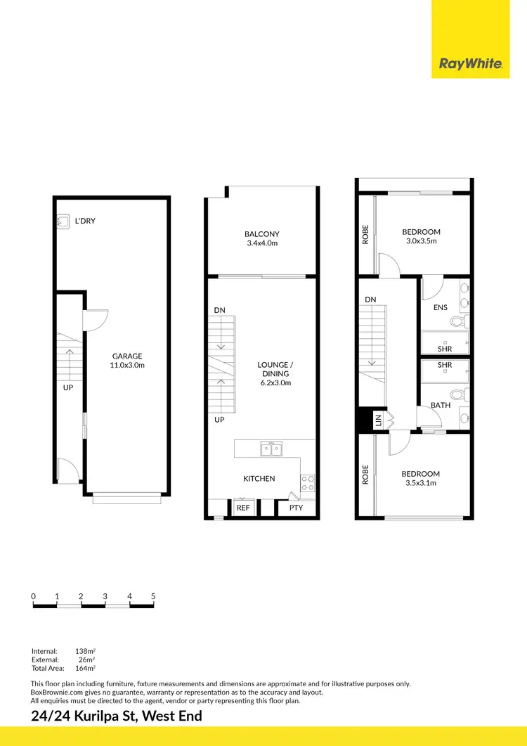 Floorplan of Homely townhouse listing, 24/24 Kurilpa Street, West End QLD 4101