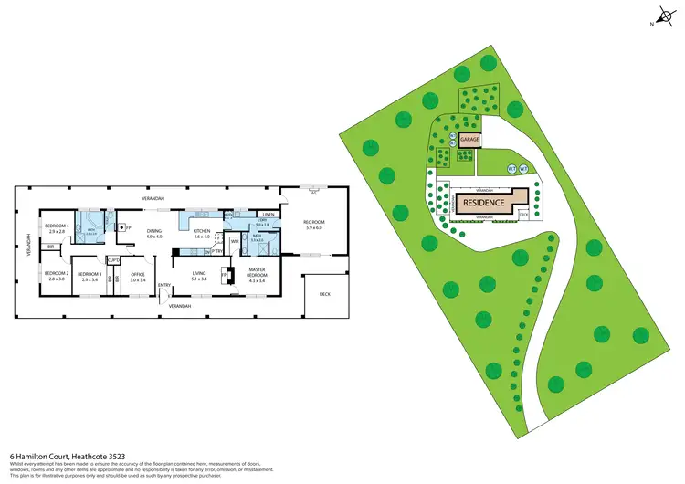 Floorplan of Homely house listing, 6 Hamilton Court, Heathcote VIC 3523