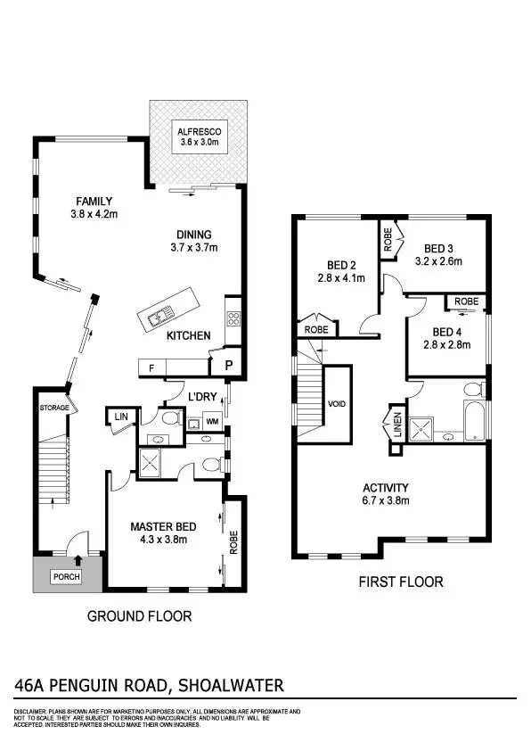 Floorplan of Homely house listing, 46A Penguin Road, Shoalwater WA 6169