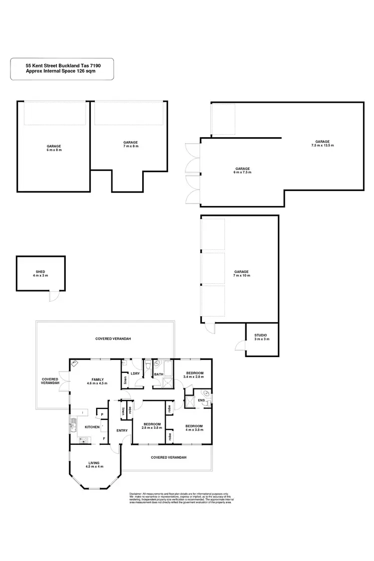 Floorplan of Homely house listing, 55 Kent Street, Buckland TAS 7190