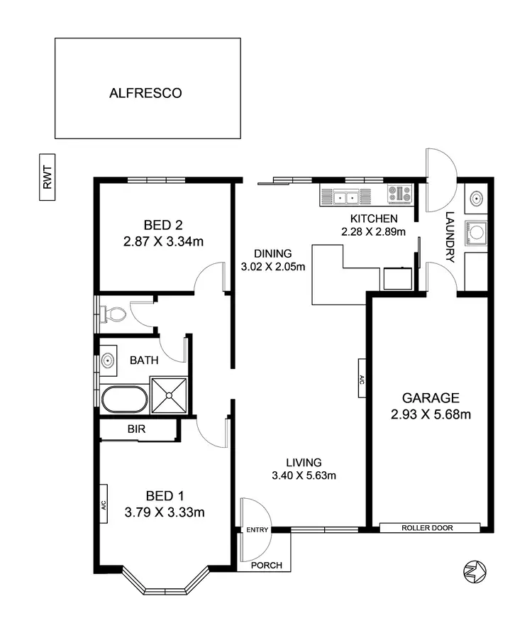 Floorplan of Homely townhouse listing, 3/10 Stirling Street, Marleston SA 5033