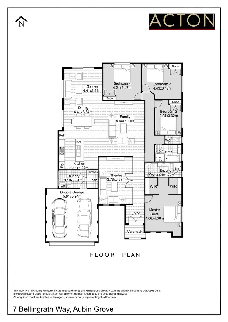 Floorplan of Homely house listing, 7 Bellingrath Way, Aubin Grove WA 6164