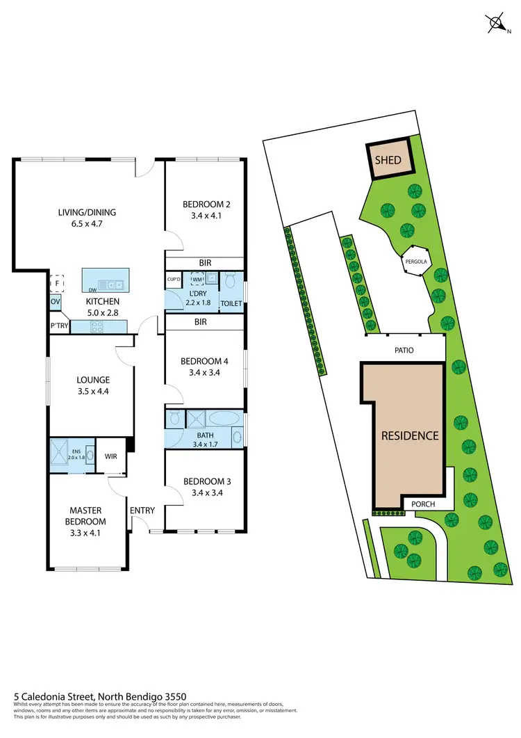 Floorplan of Homely house listing, 5 Caledonia Street, North Bendigo VIC 3550