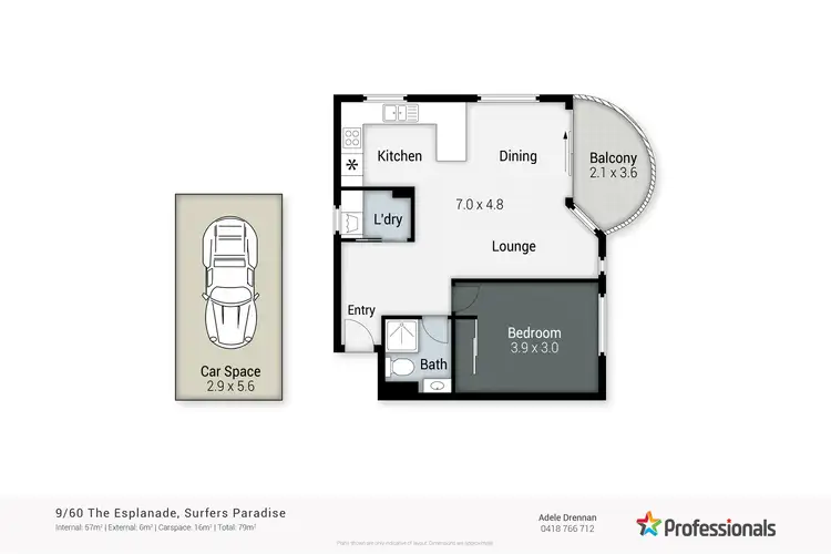 Floorplan of Homely unit listing, 9/60 The Esplanade, Surfers Paradise QLD 4217