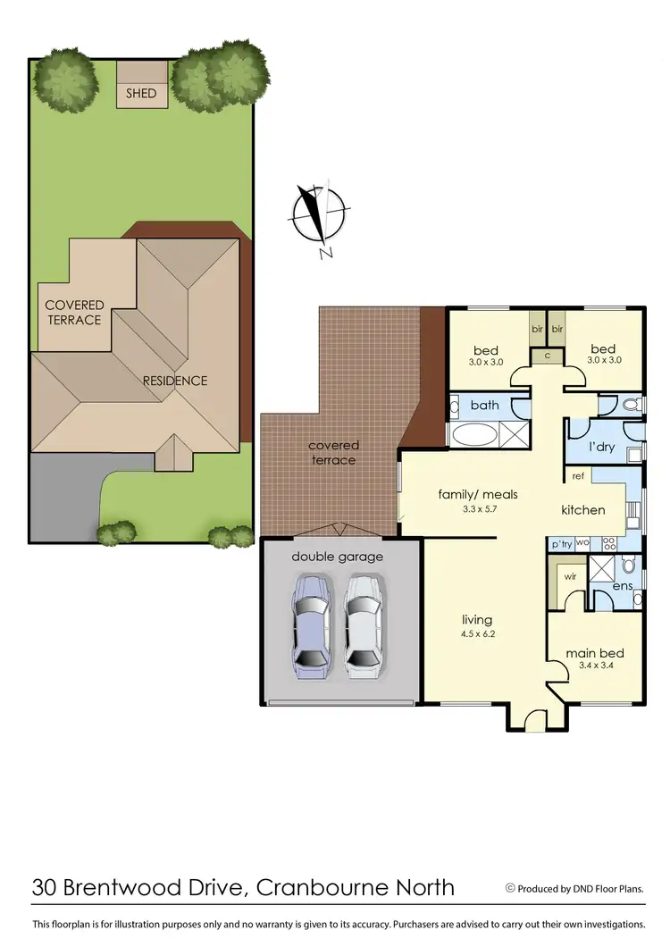 Floorplan of Homely house listing, 30 Brentwood Drive, Cranbourne North VIC 3977