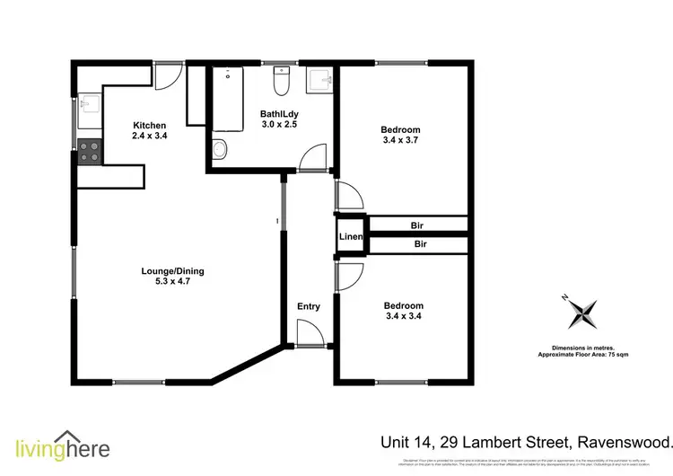 Floorplan of Homely unit listing, 14/9-27 Lambert Street, Ravenswood TAS 7250